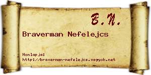 Braverman Nefelejcs névjegykártya